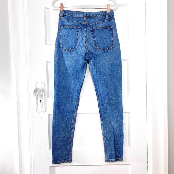 Reformation Jeans Women 26 Blue Serena High Skinny Maya Medium Wash Stretch Crop - Picture 2 of 13